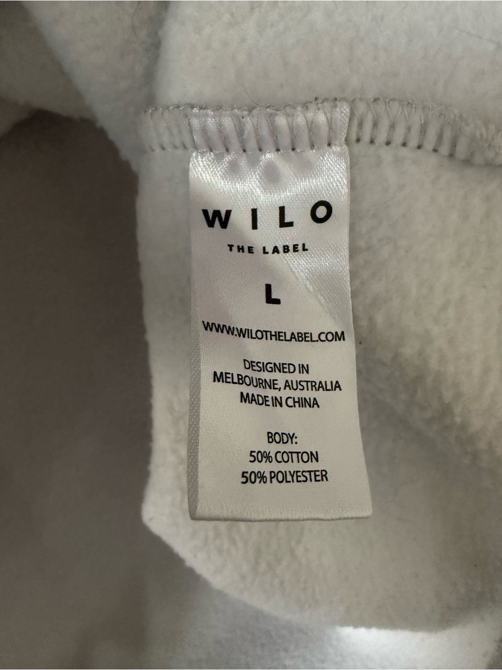 WILO The Label Wellness Club Oversized Sweatshirt Gray Blue Large - Picture 7 of 8